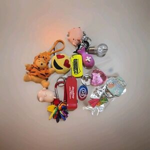 Vintage+New Lot of 11 Key Chains And Backpack Hangers